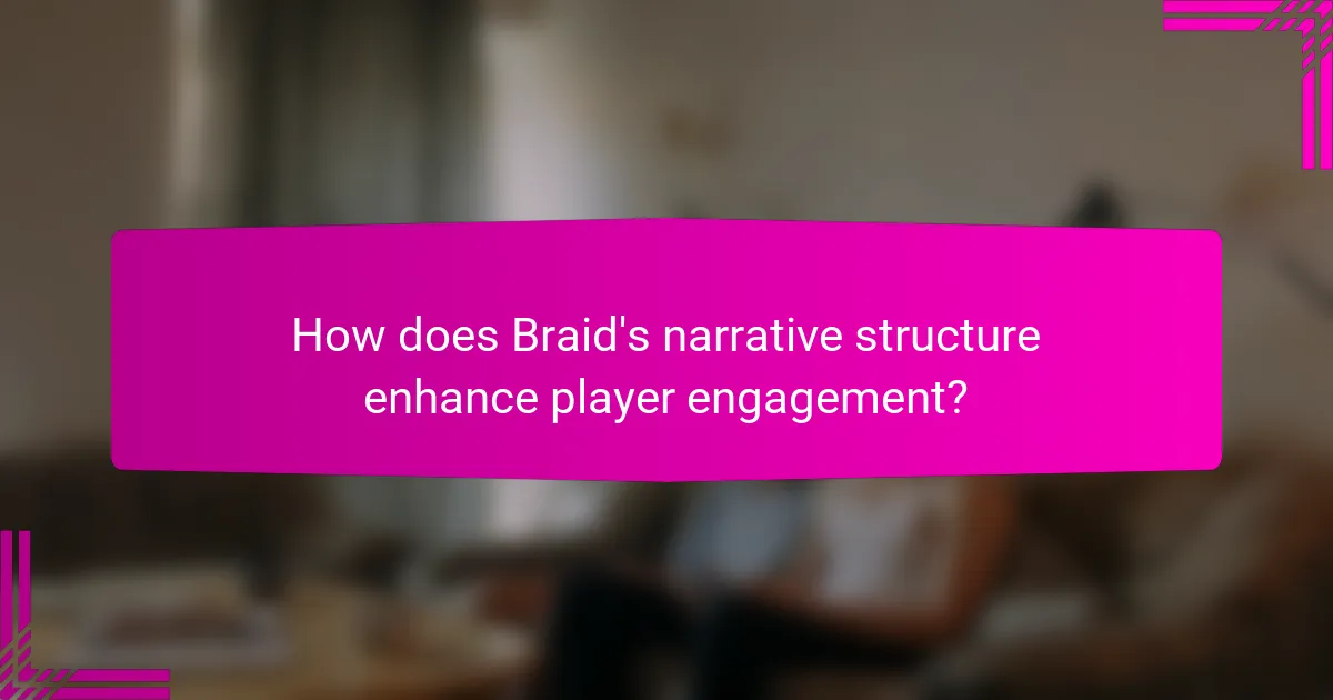 How does Braid's narrative structure enhance player engagement?