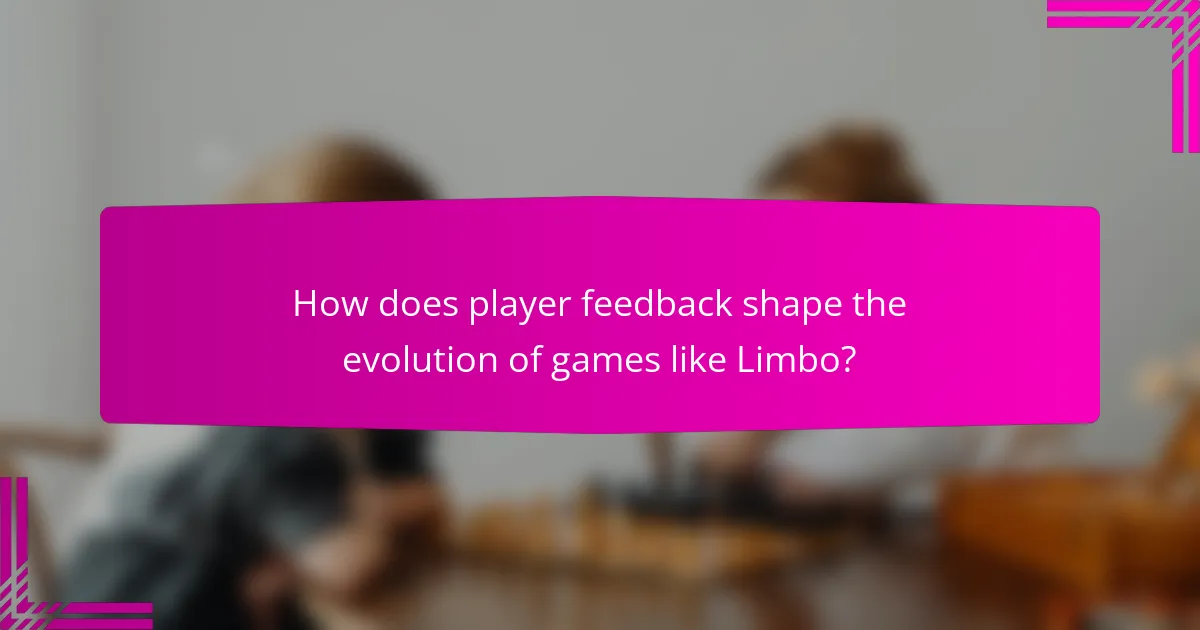 How does player feedback shape the evolution of games like Limbo?