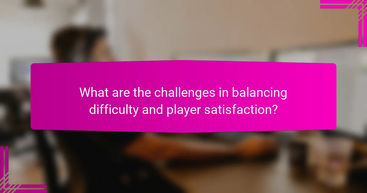 What are the challenges in balancing difficulty and player satisfaction?