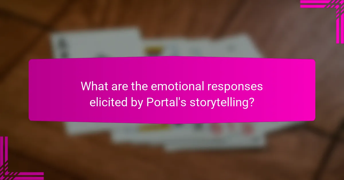 What are the emotional responses elicited by Portal's storytelling?