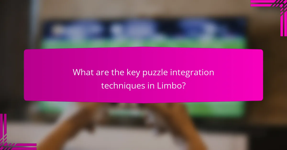 What are the key puzzle integration techniques in Limbo?