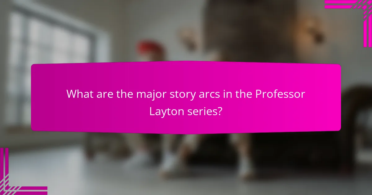 What are the major story arcs in the Professor Layton series?