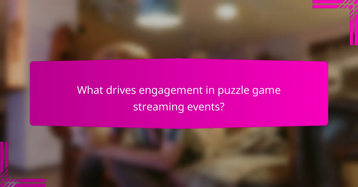 What drives engagement in puzzle game streaming events?
